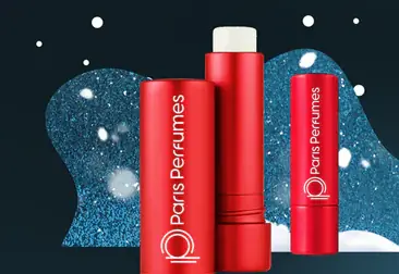 Červené balzamy na pery s logom Paris Perfumes